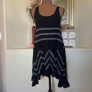 Free People black and grey slip dress